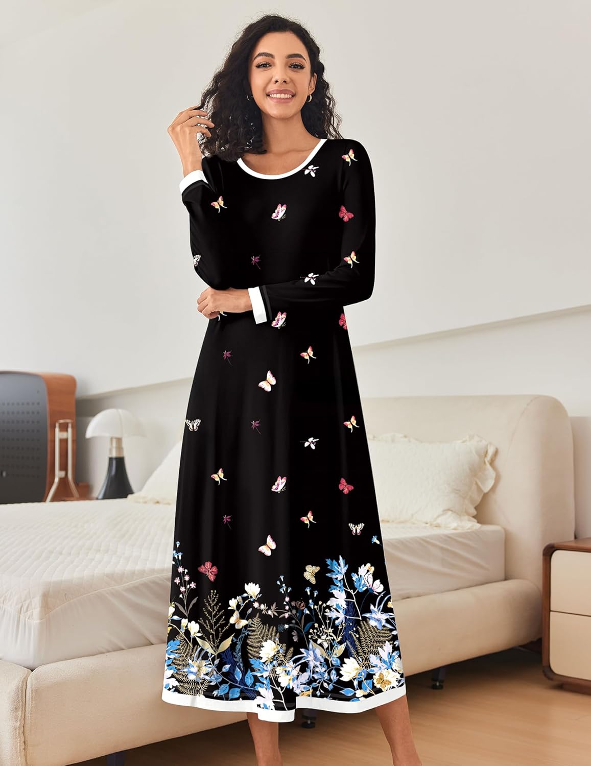 Long Sleeve Full Length Long Nightshirt (US Only)