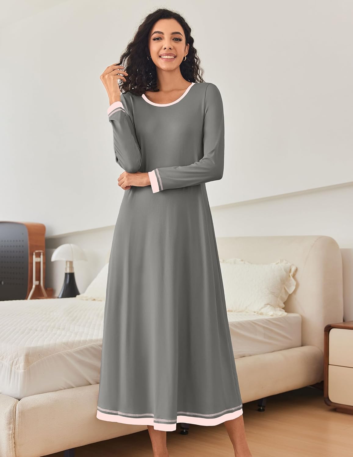 Long Sleeve Full Length Long Nightshirt (US Only)