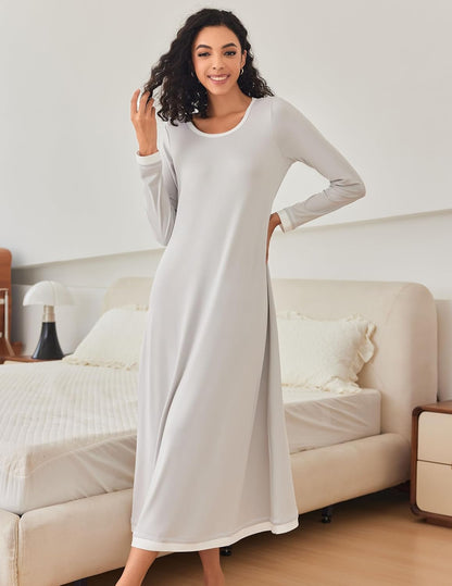 Long Sleeve Full Length Long Nightshirt (US Only)