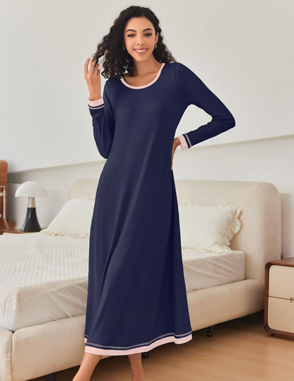 Long Sleeve Full Length Long Nightshirt (US Only)