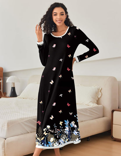 Long Sleeve Full Length Long Nightshirt (US Only)