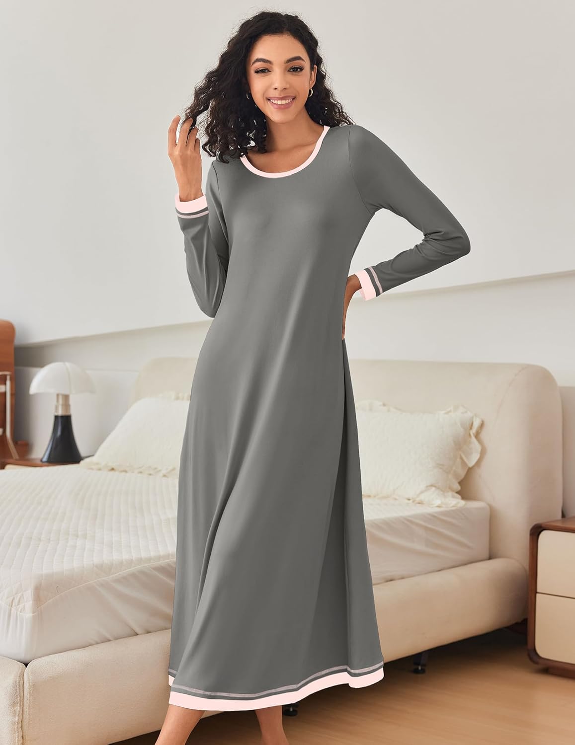 Long Sleeve Full Length Long Nightshirt (US Only)