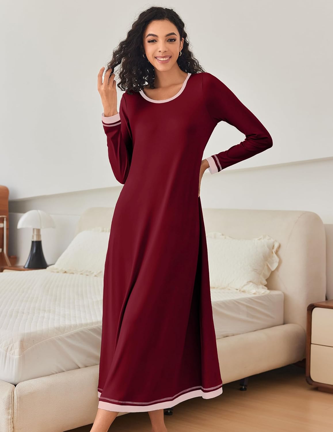 Long Sleeve Full Length Long Nightshirt (US Only)