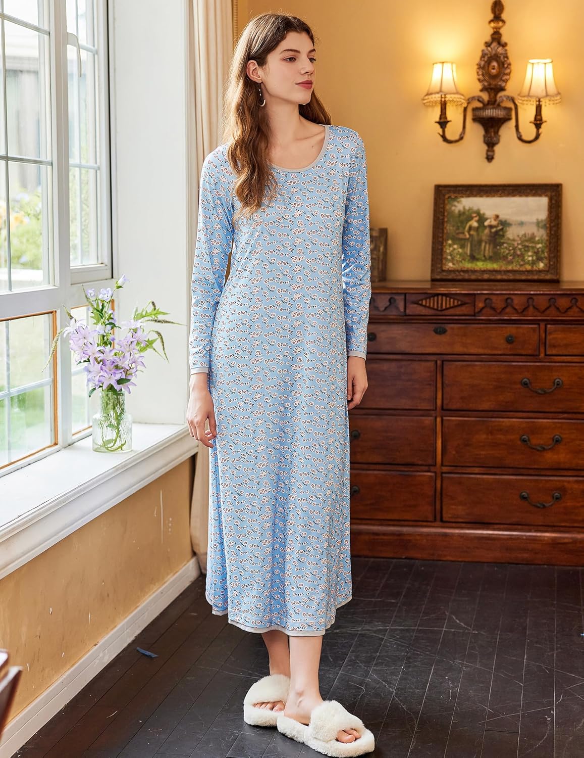 Long Sleeve Full Length Long Nightshirt (US Only)