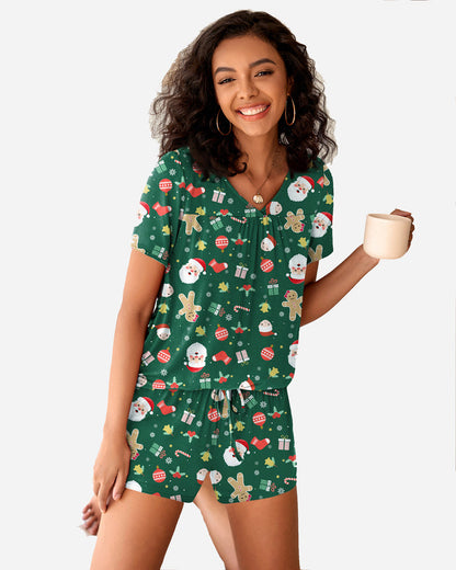 Christmas Shorts Pajama Set