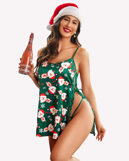 Satin Nightwear Lace Chemise