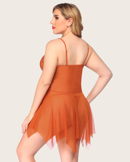 Lace Babydoll Boudoir Outfits Plus Size