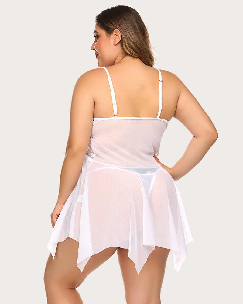 Lace Babydoll Boudoir Outfits Plus Size