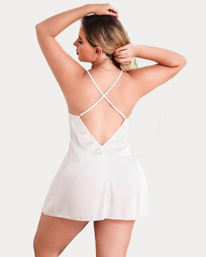 Plus Size Christmas Satin Nightgown