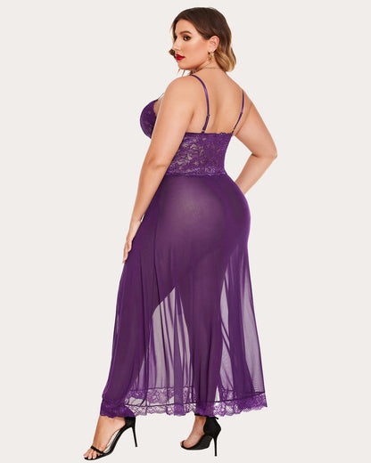 Christmas Plus Size Side Slits Dresses
