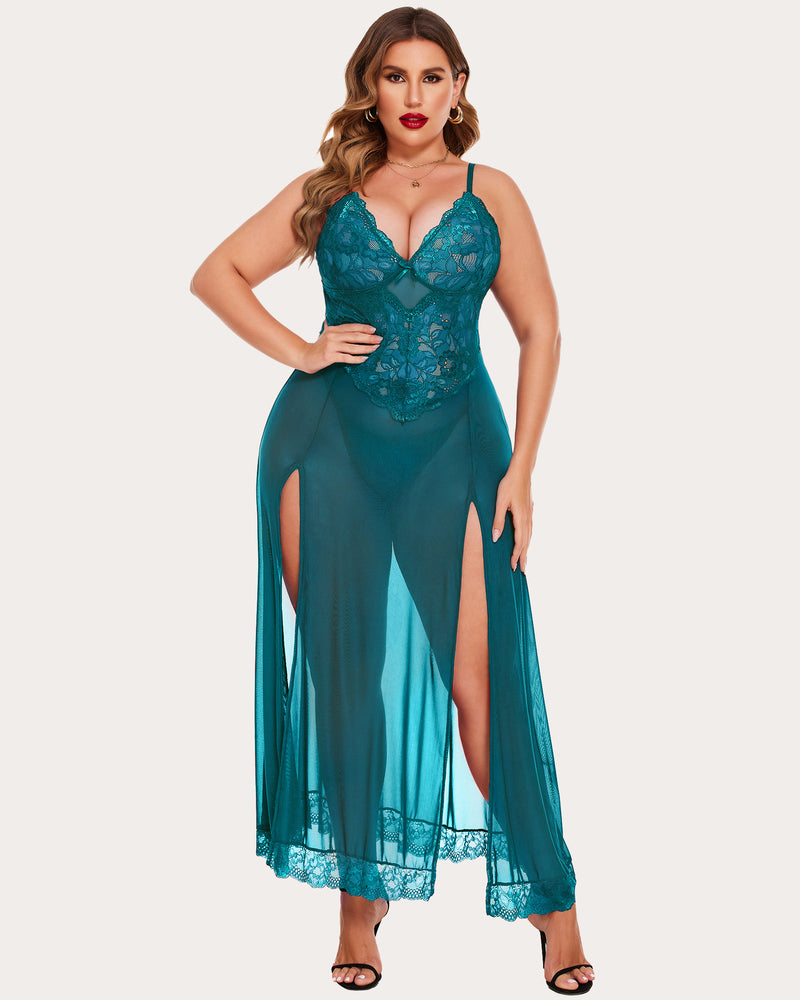 Christmas Plus Size Side Slits Dresses