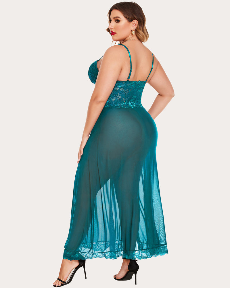 Christmas Plus Size Side Slits Dresses