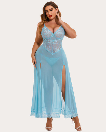 Christmas Plus Size Side Slits Dresses