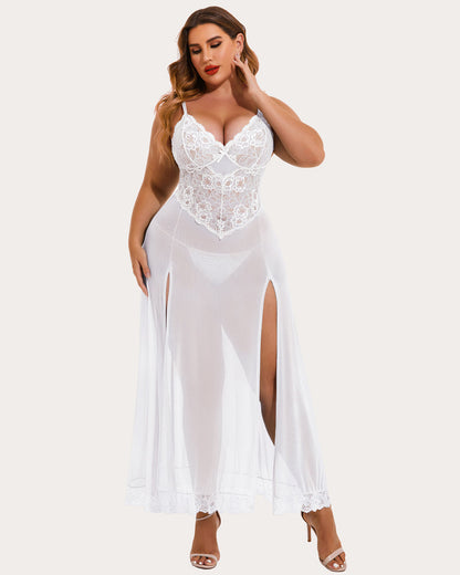 Christmas Plus Size Side Slits Dresses