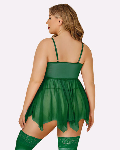 Plus Size Mesh Babydolls