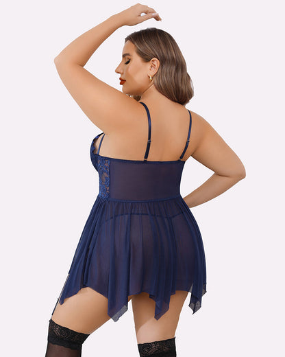 Plus Size Mesh Babydolls